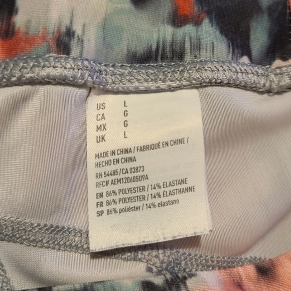 American Eagle workout leggings large floral leggings L exercise leggings large - Picture 5 of 5